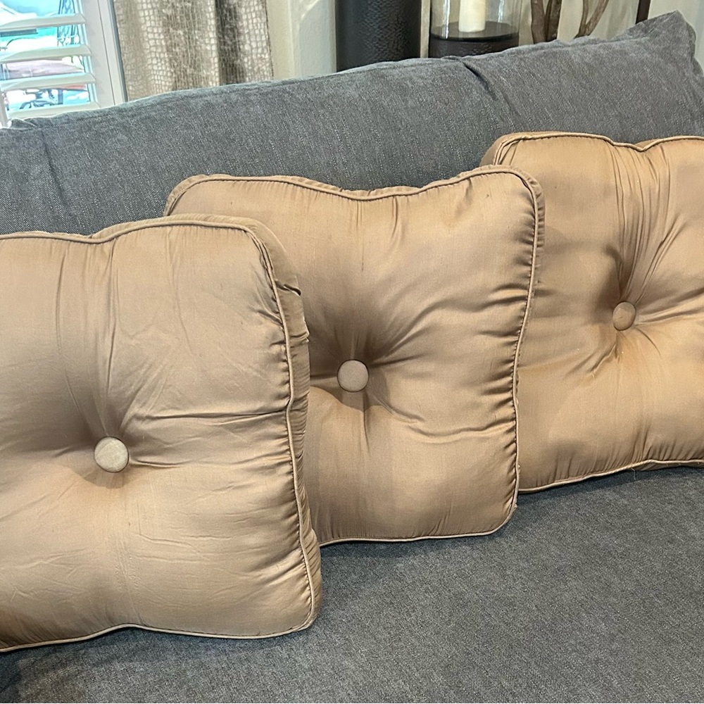 Elegant Tan Throw Pillows